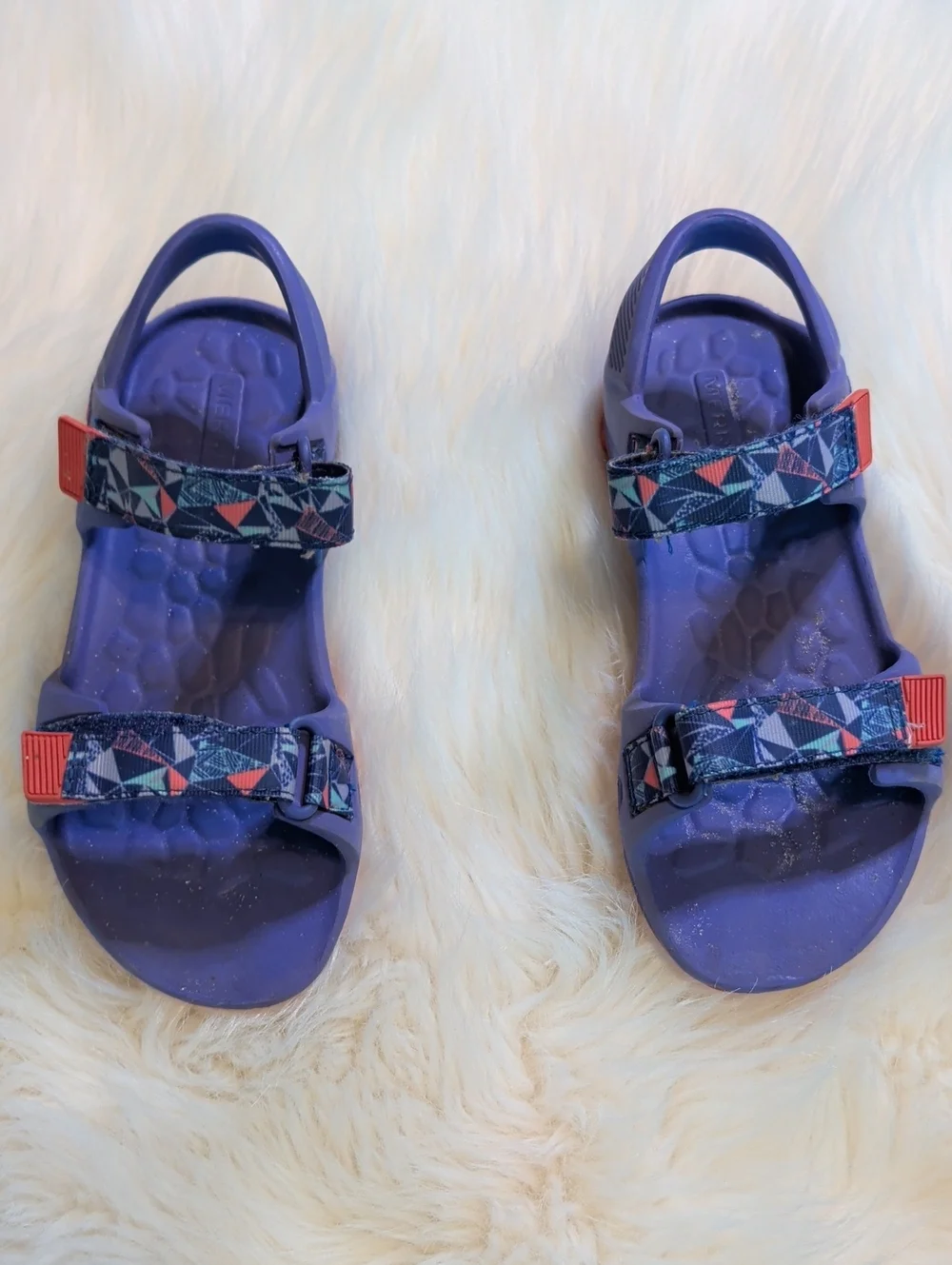 Merrell Kids Purple Patterned Strap Sandals Watershoes Nature Hiking